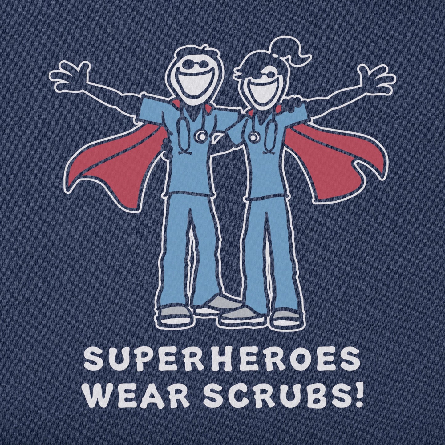 Women's Super Heroes Scrubs Short Sleeve Crusher Tee