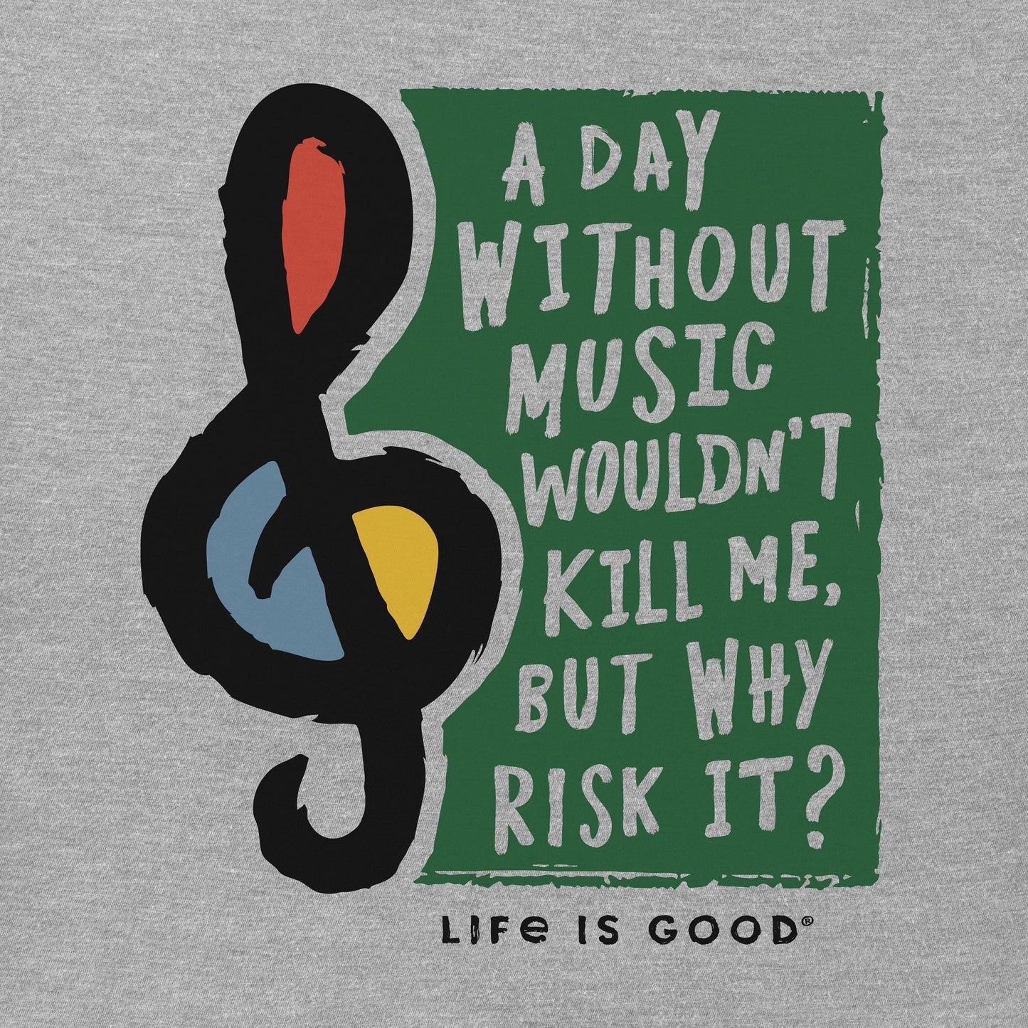 Men's A Day Without Music Short Sleeve Crusher Tee