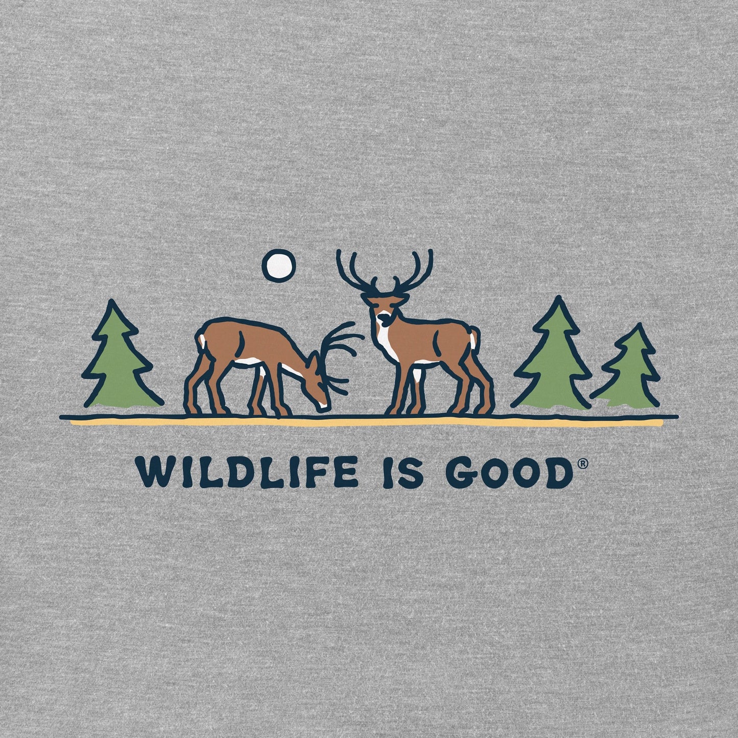 Men's Wildlife Deer Short Sleeve Crusher Tee
