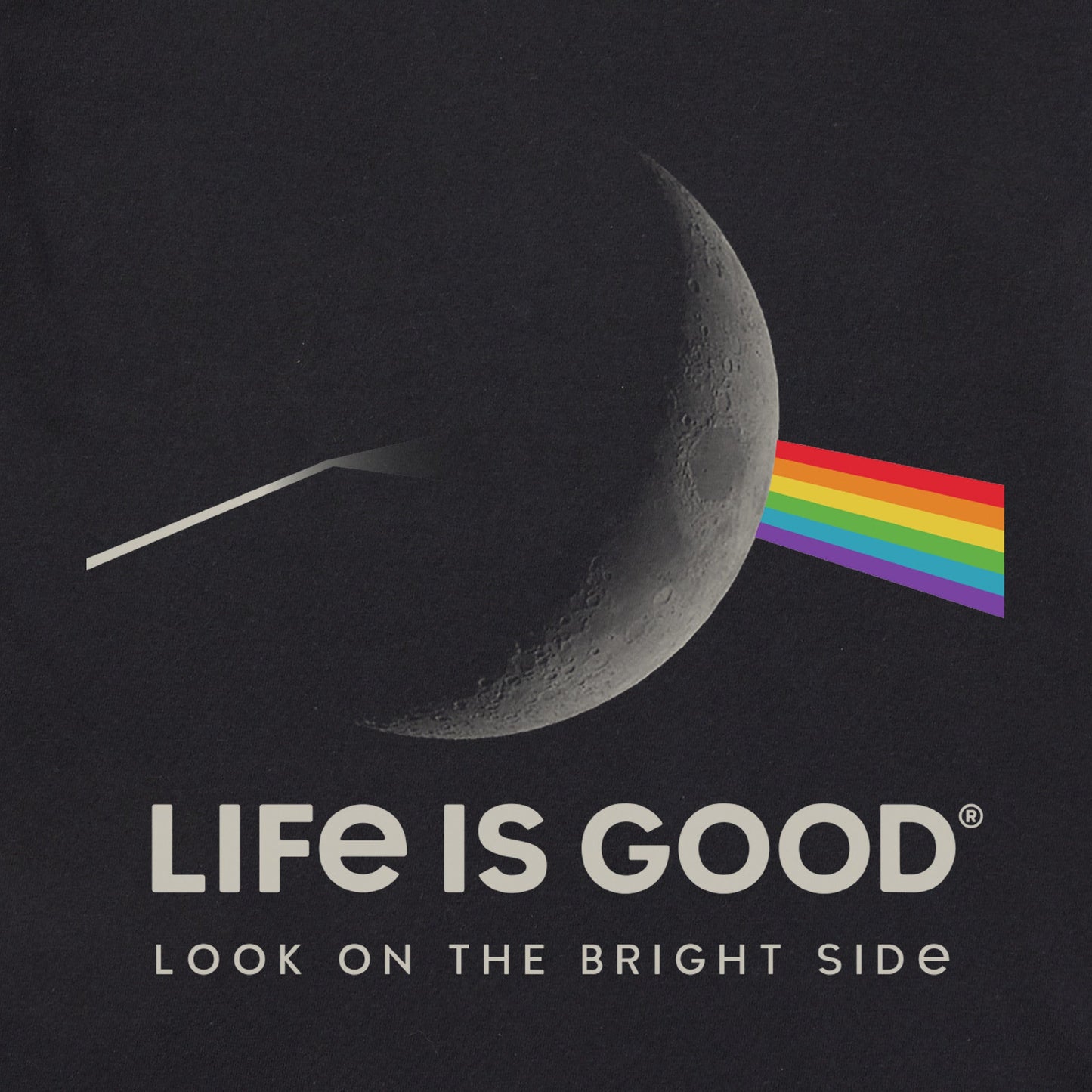 Men's Bright Side of The Moon Short Sleeve Crusher Tee