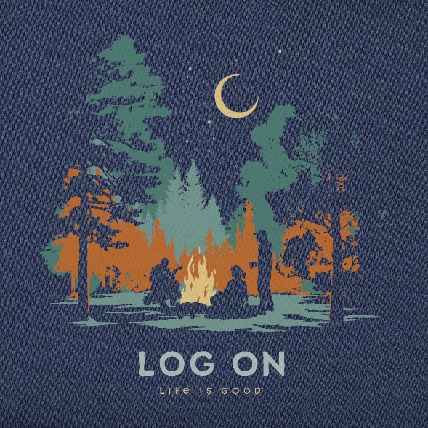 Men's Log On Campfire Long Sleeve Crusher Tee