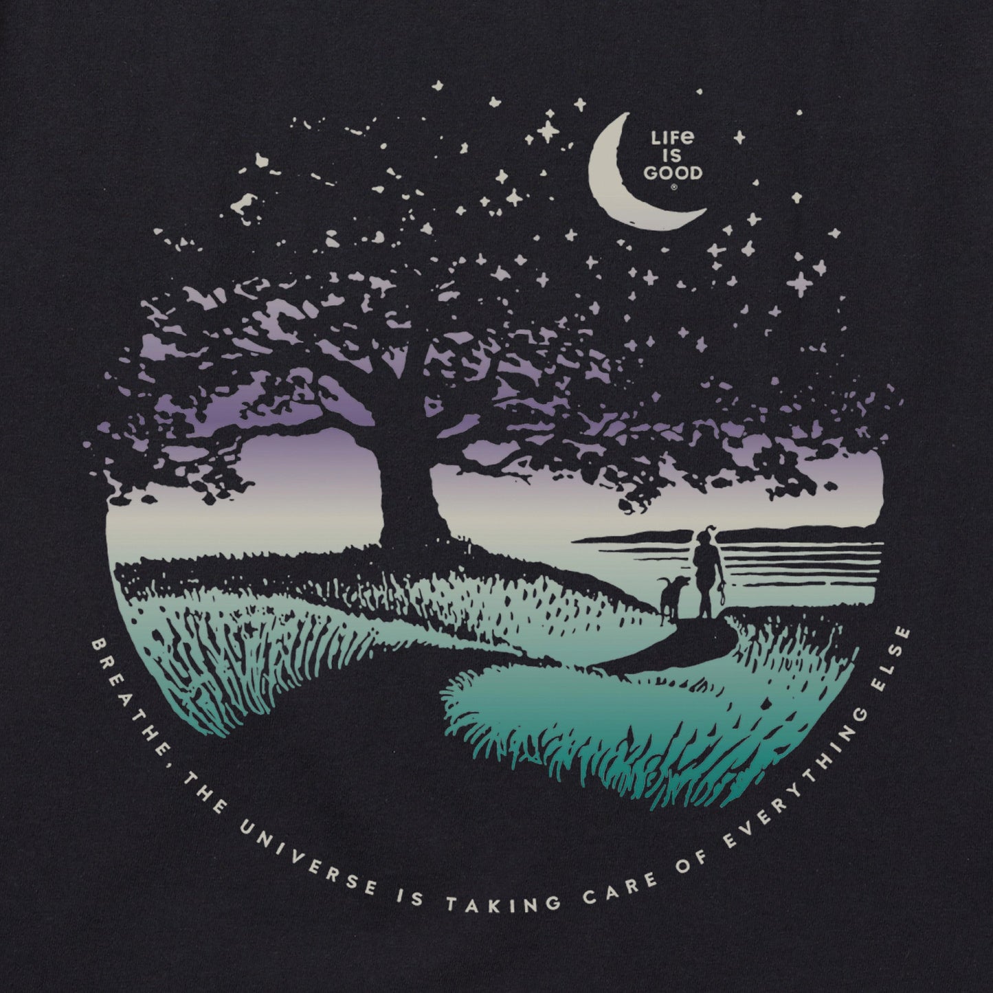 Women's Breathe Universe Moonwalk Woman Short Sleeve Crusher Tee