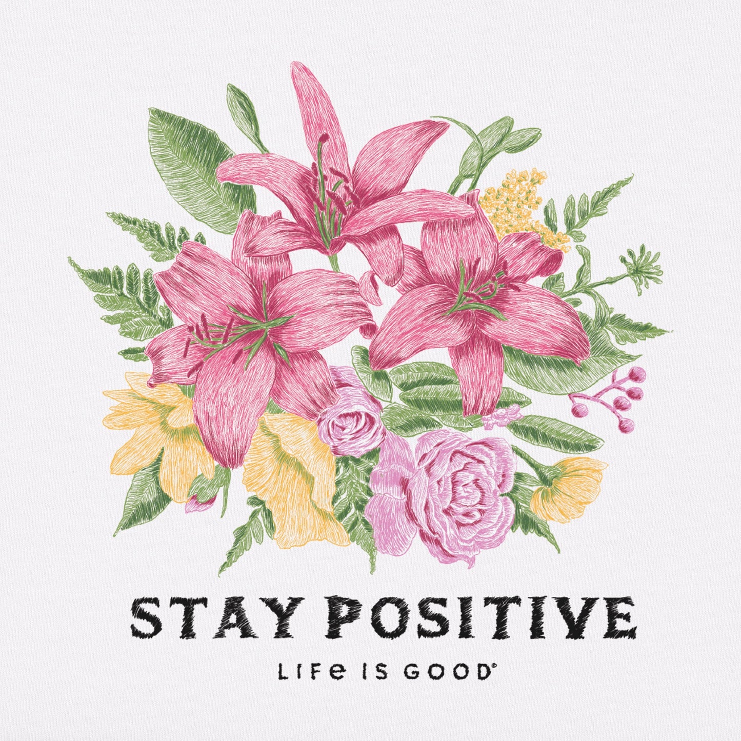 Women's Stay Positive Lily Short Sleeve Crusher Tee