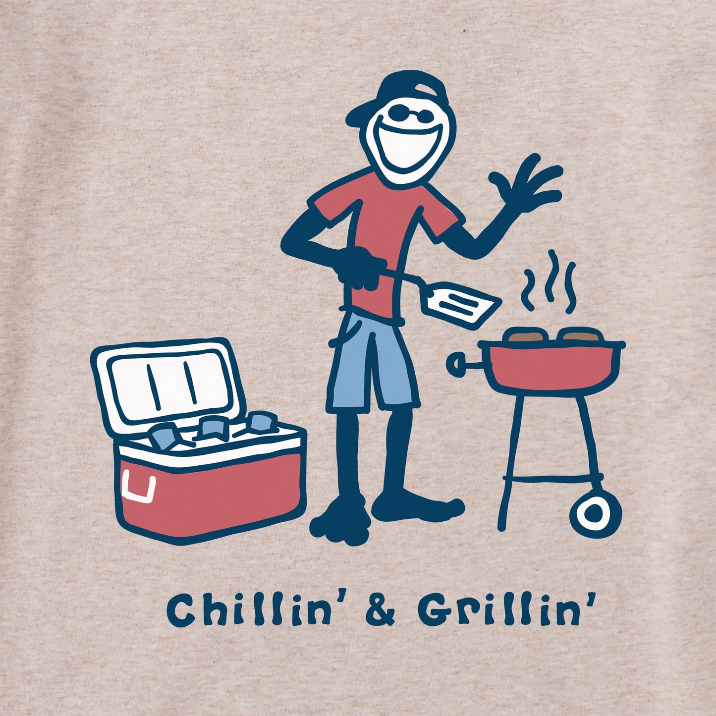Men's Jake Chillin And Grillin Short Sleeve Crusher Tee