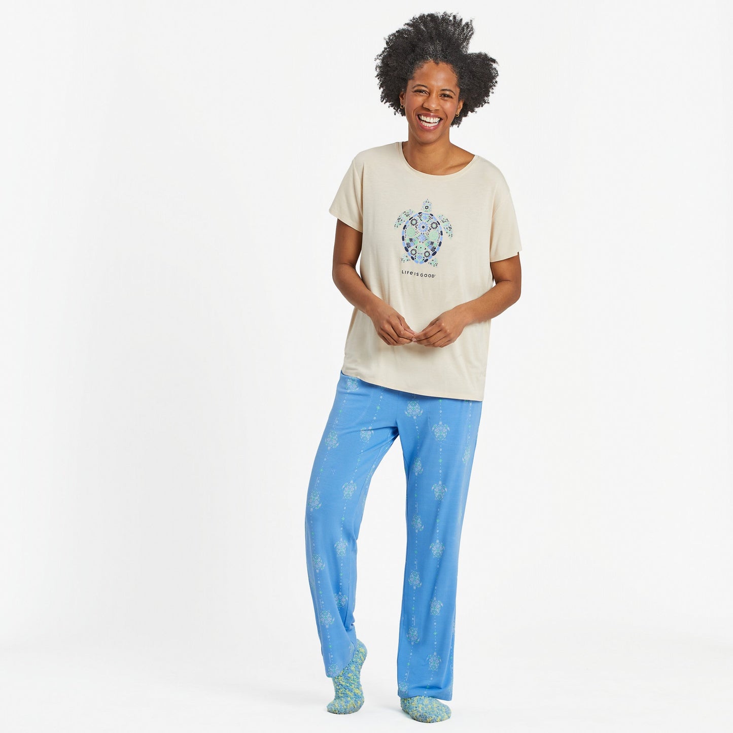 Women's Turtle Mosaic Lightweight Sleep Tee