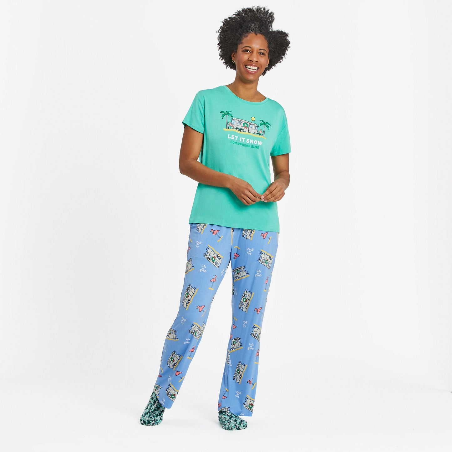 Women's Let It Snow Camper Lightweight Sleep Tee