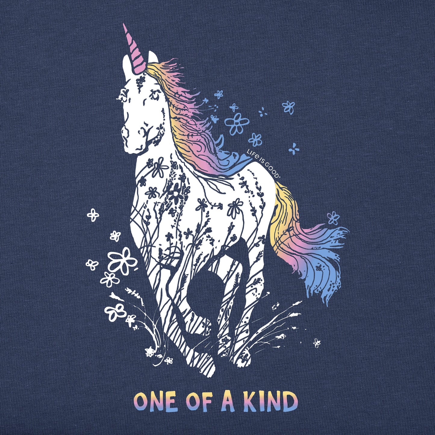 Kids Unique Unicorn Long Sleeve Crusher Tee
