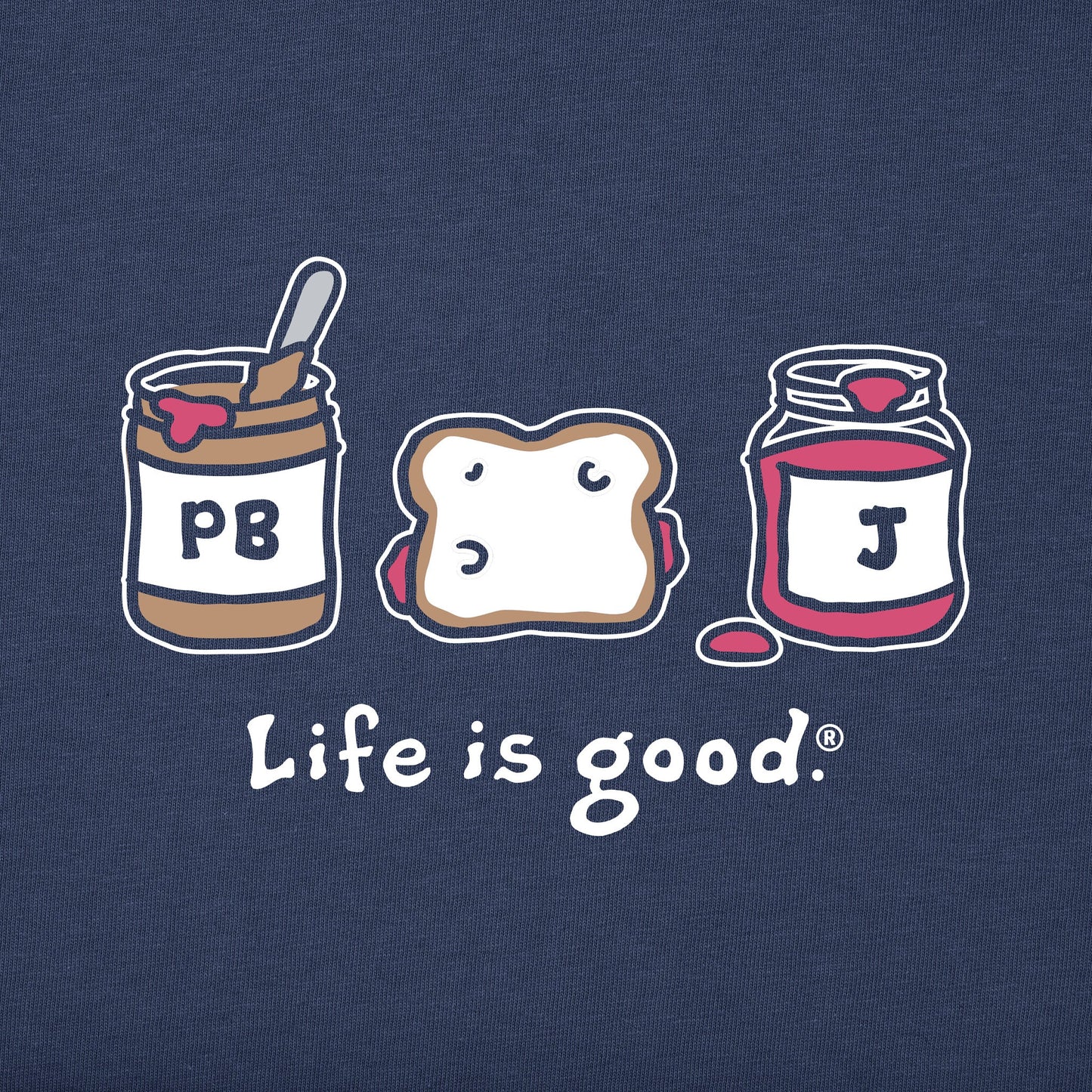 Kids Peanut Butter and Jelly Long Sleeve Crusher Tee