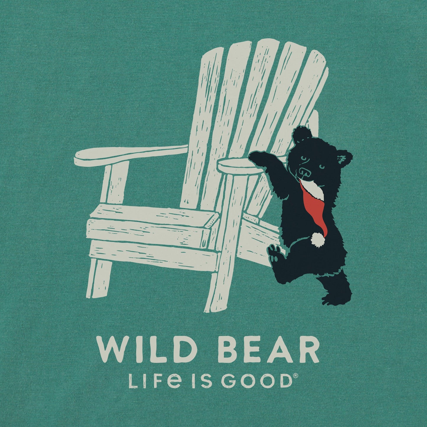 Toddler Holiday Adirondack Wild Bear Long Sleeve Crusher Tee