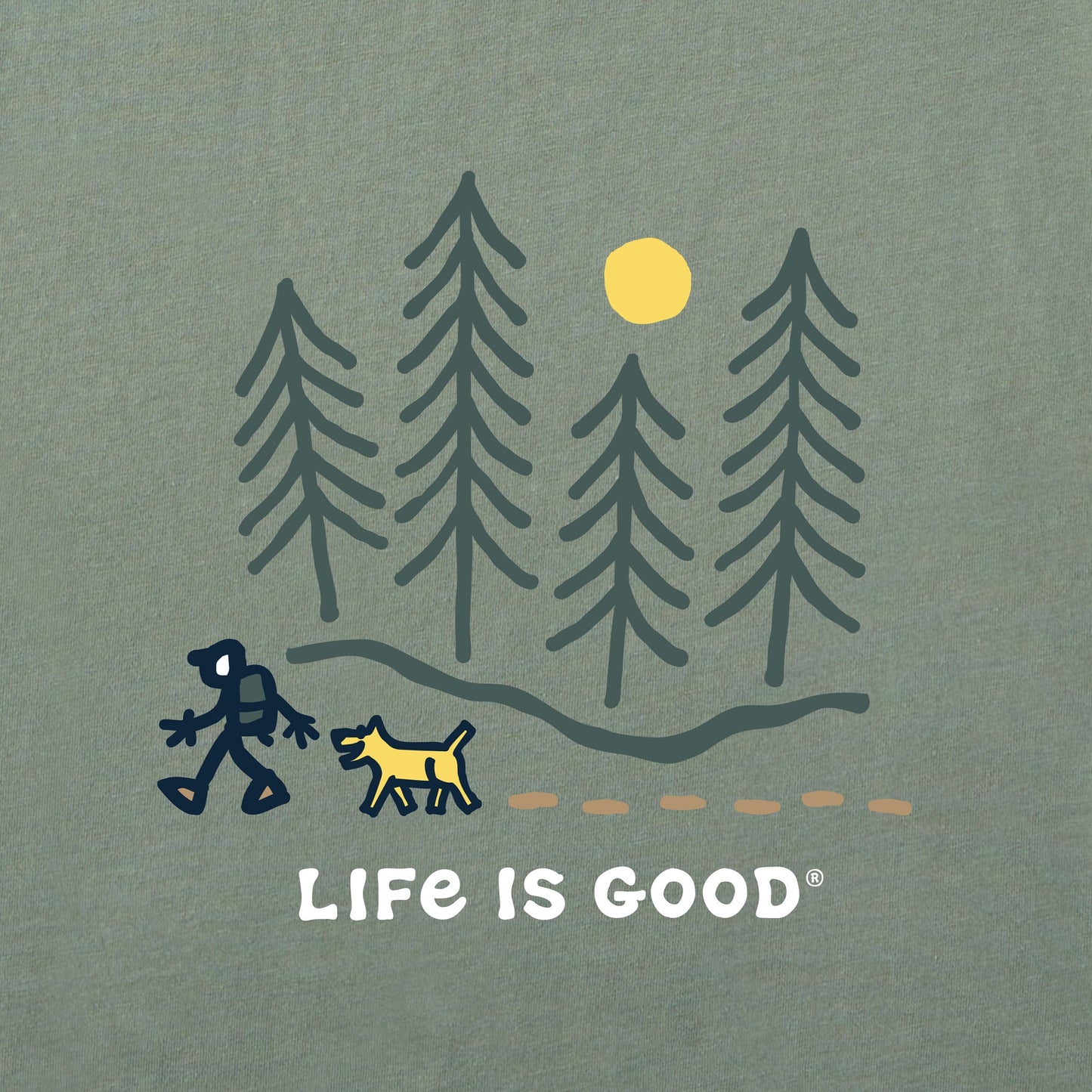 Men's Hiking through the Woods Short Sleeve Tee