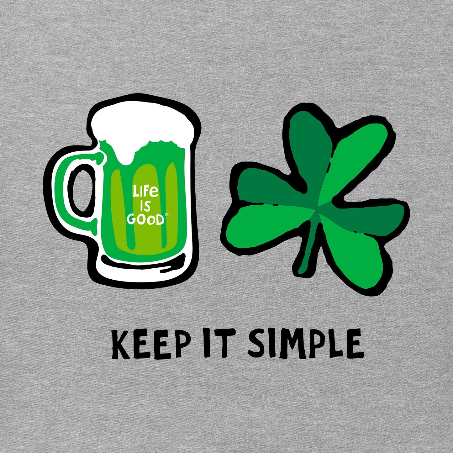 Men's Keep it Simple Beer & Clover Short Sleeve Crusher Tee