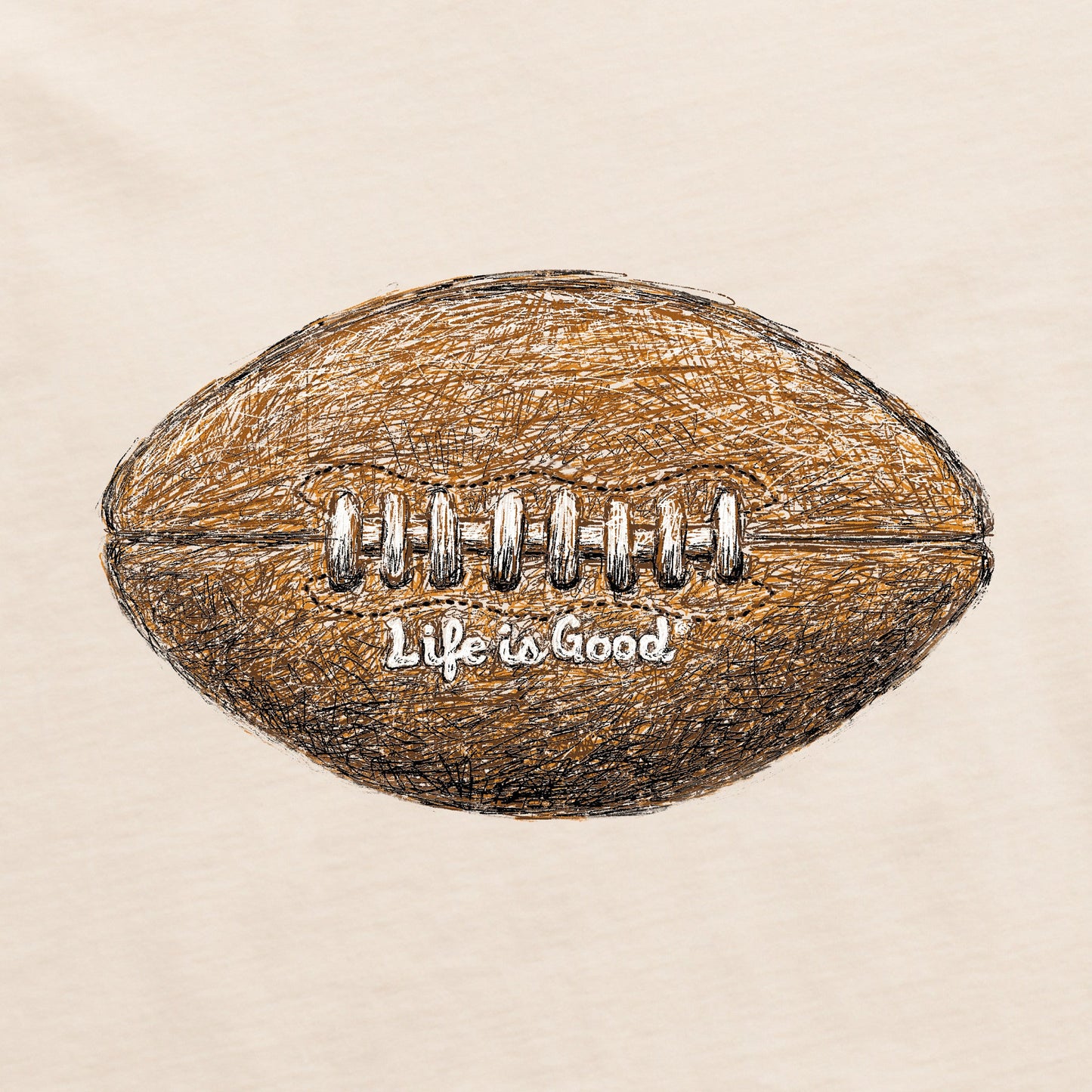 Women's Squiggle Football Short Sleeve Crusher Vee