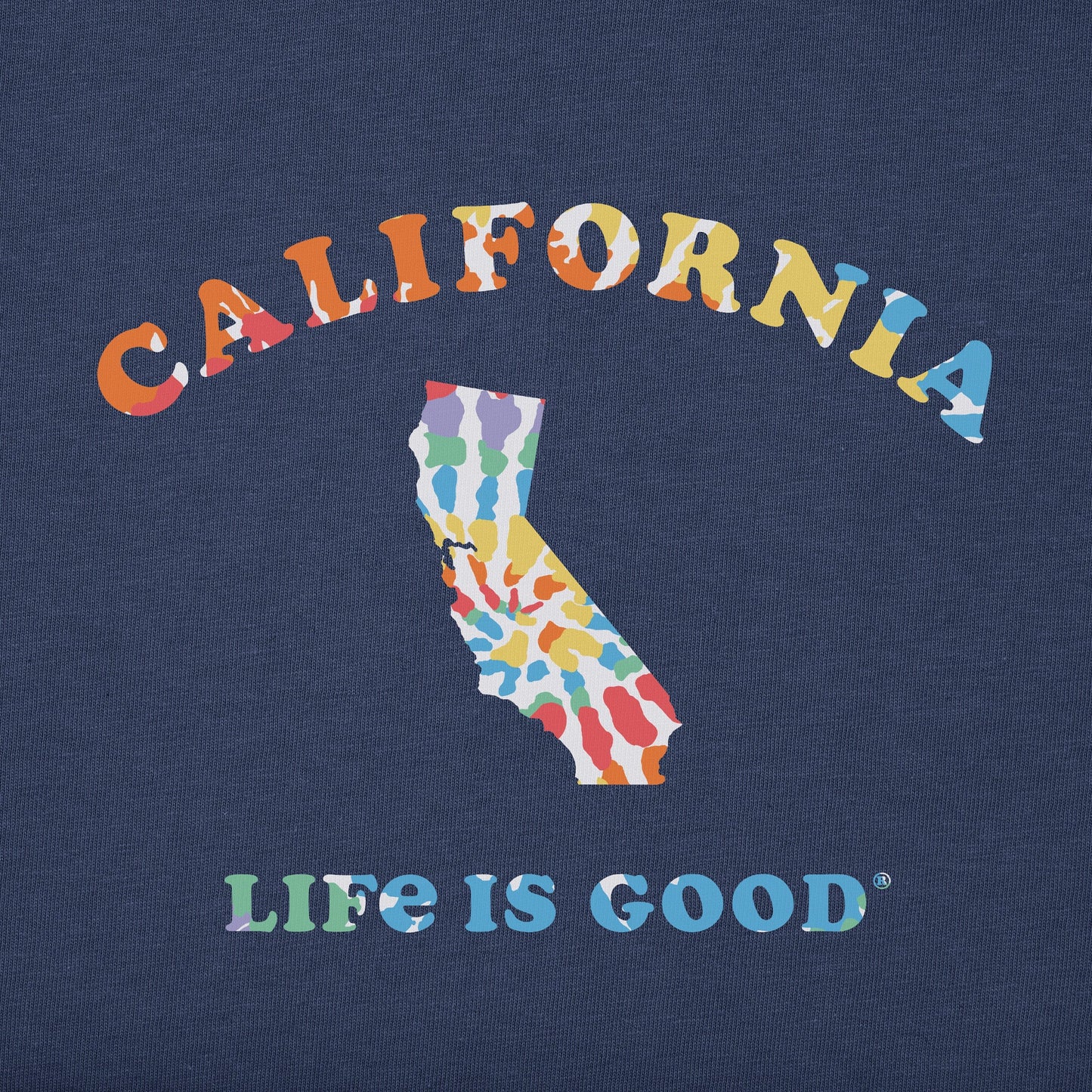 Women's Tie Dye California Short Sleeve Crusher Tee