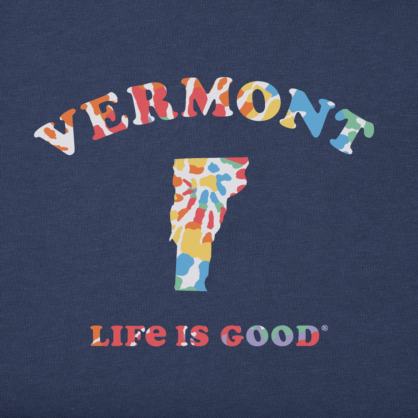 Men's Tie Dye Vermont Short Sleeve Crusher Tee