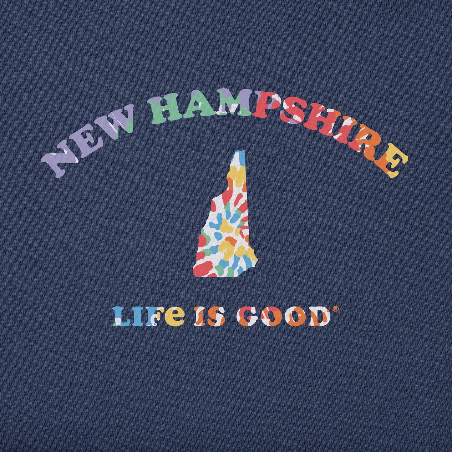 Women's Tie Dye New Hampshire Short Sleeve Crusher Tee