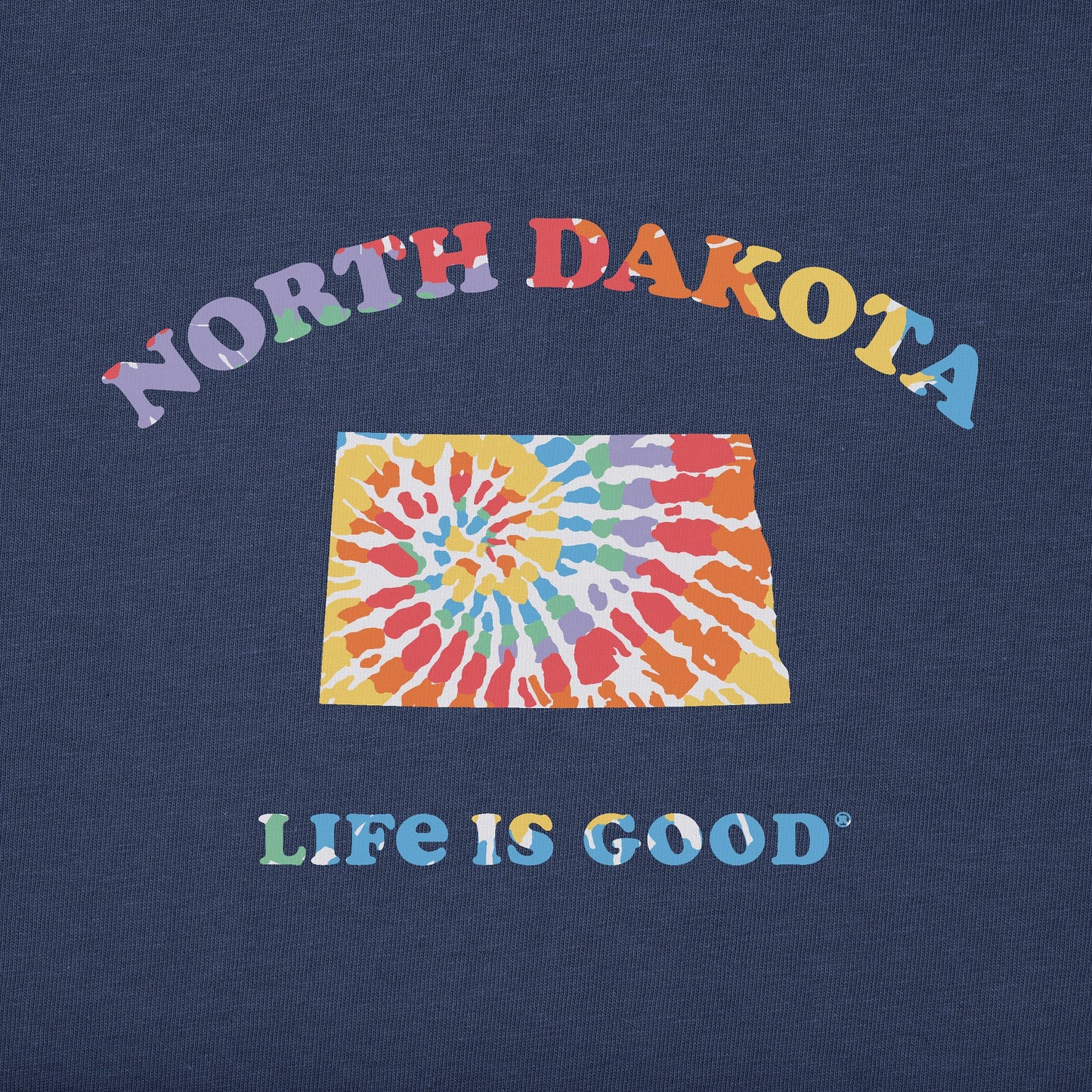 Men's Tie Dye North Dakota Short Sleeve Crusher Tee