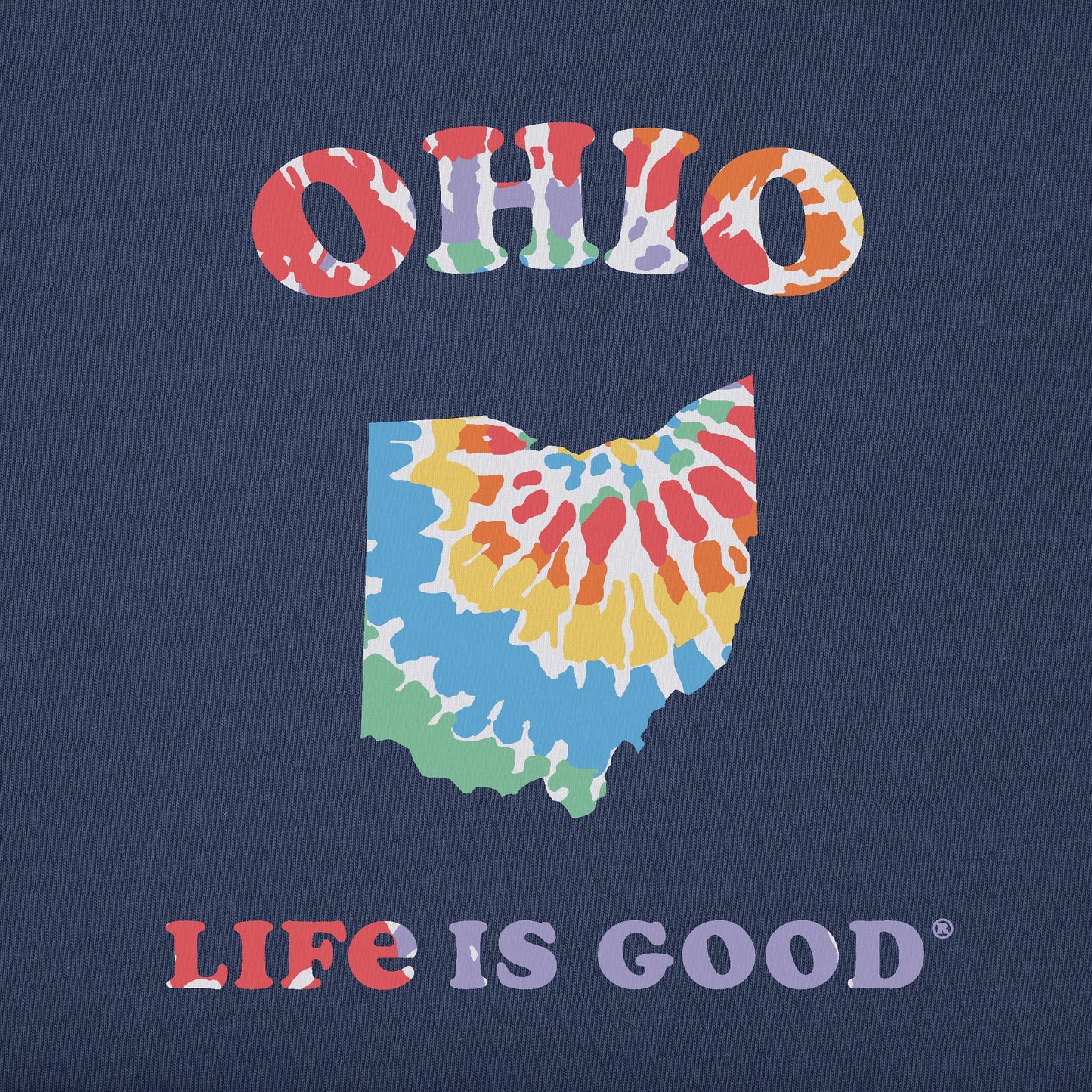 Women's Tie Dye Ohio Short Sleeve Crusher Tee