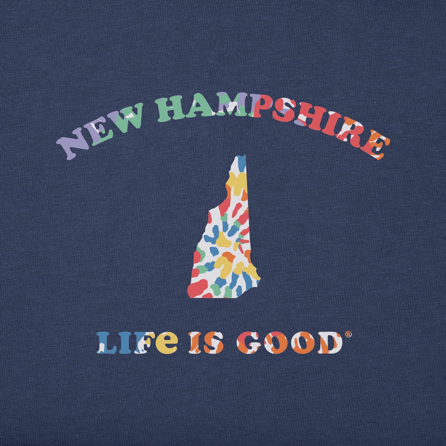 Men's Tie Dye New Hampshire Short Sleeve Crusher Tee