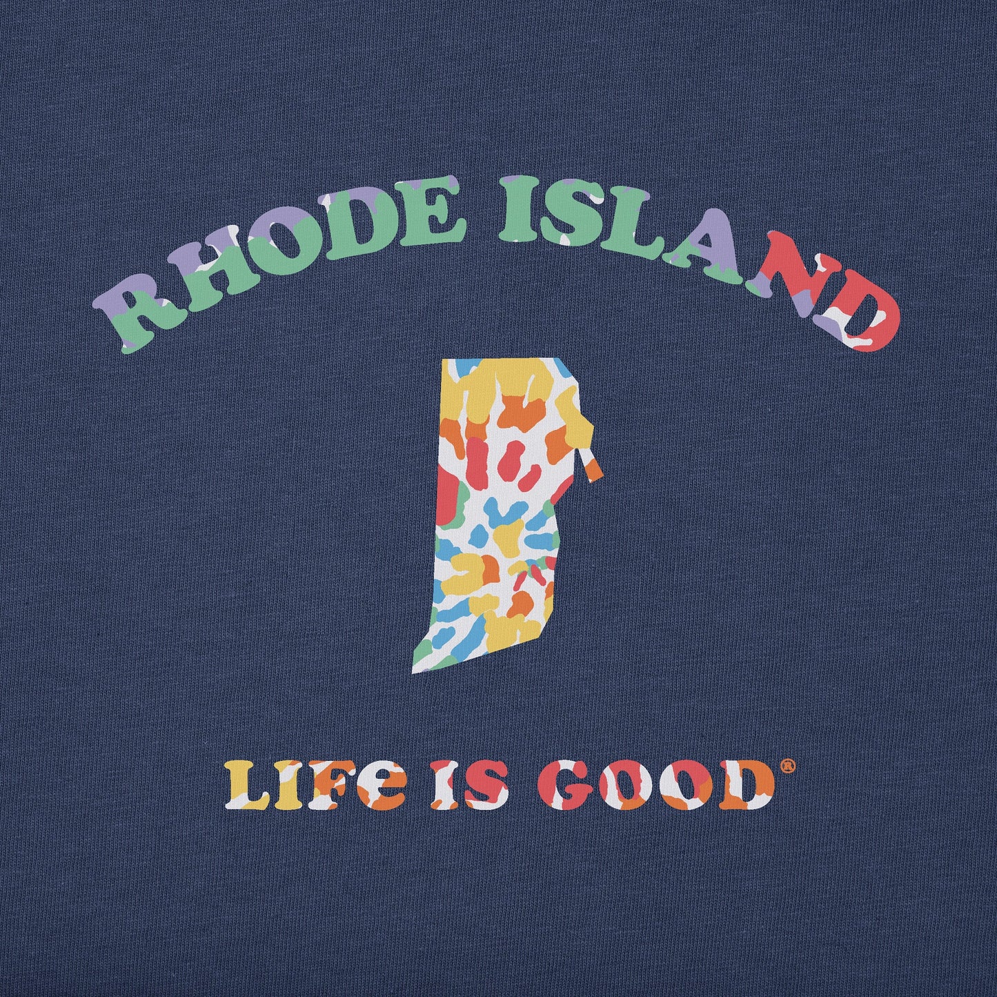 Women's Tie Dye Rhode Island Short Sleeve Crusher Tee