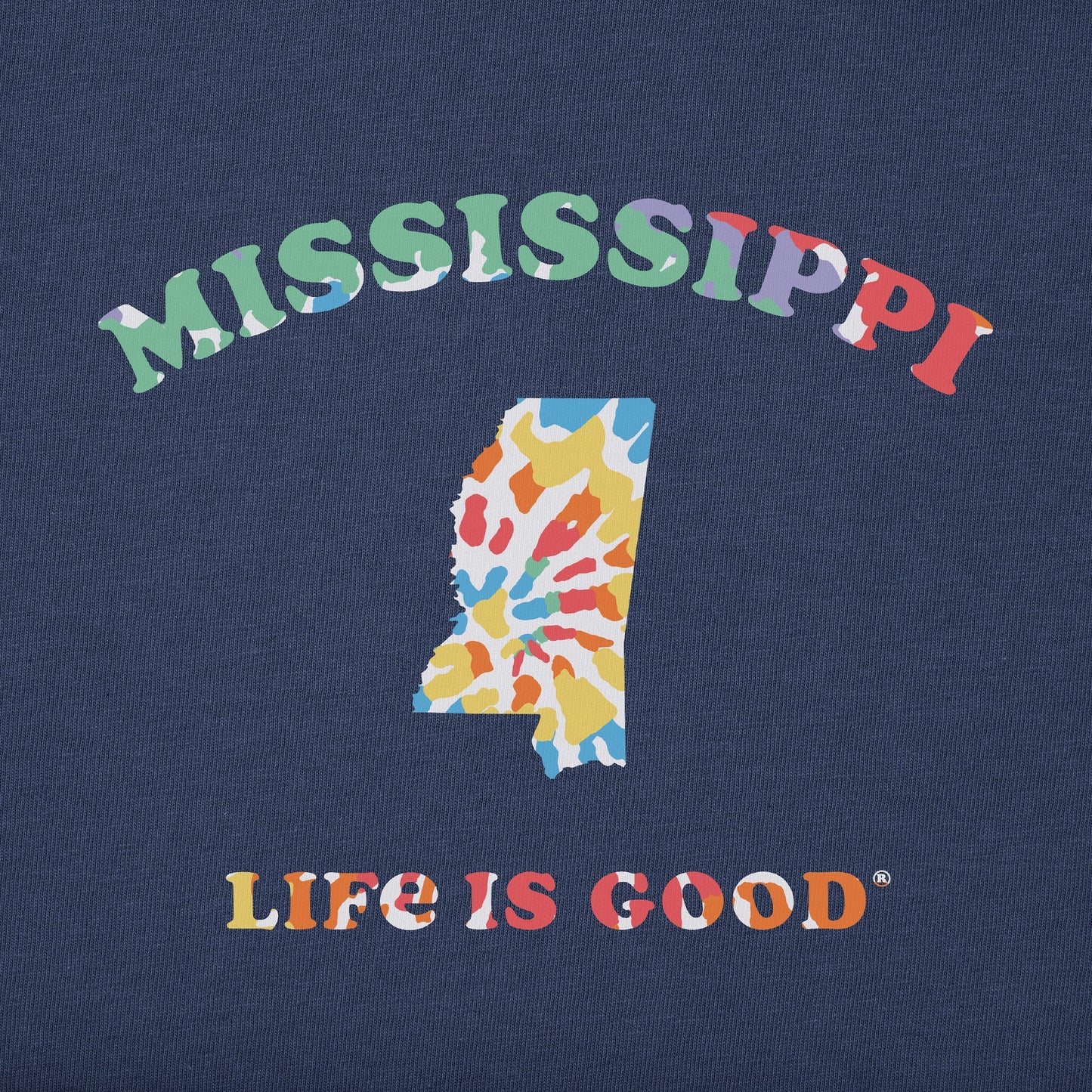 Men's Tie Dye Mississippi Short Sleeve Crusher Tee