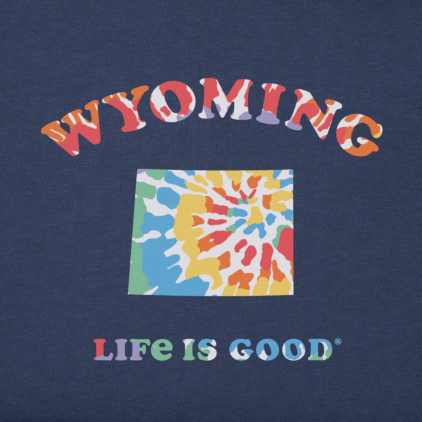 Women's Tie Dye Wyoming Short Sleeve Crusher Tee