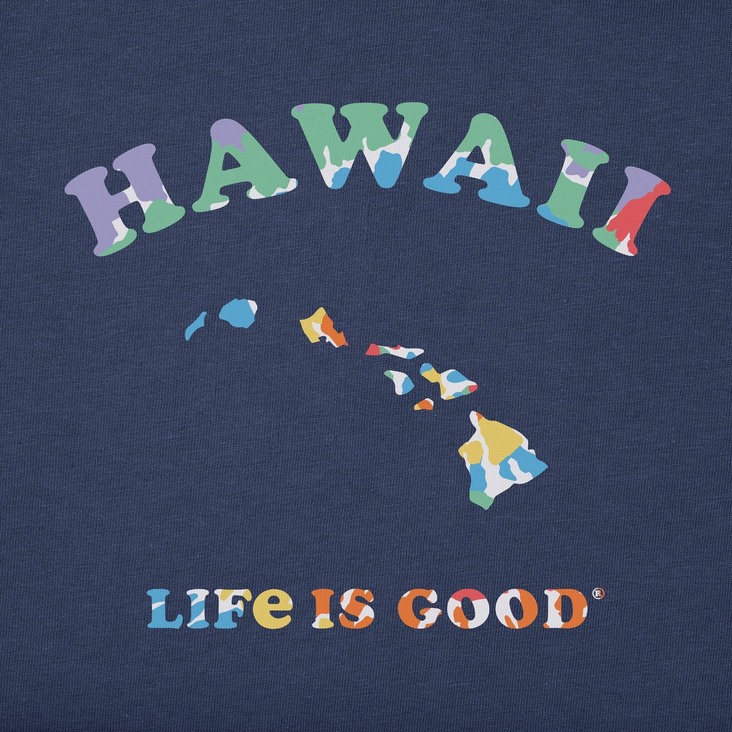 Men's Tie Dye Hawaii Short Sleeve Crusher Tee