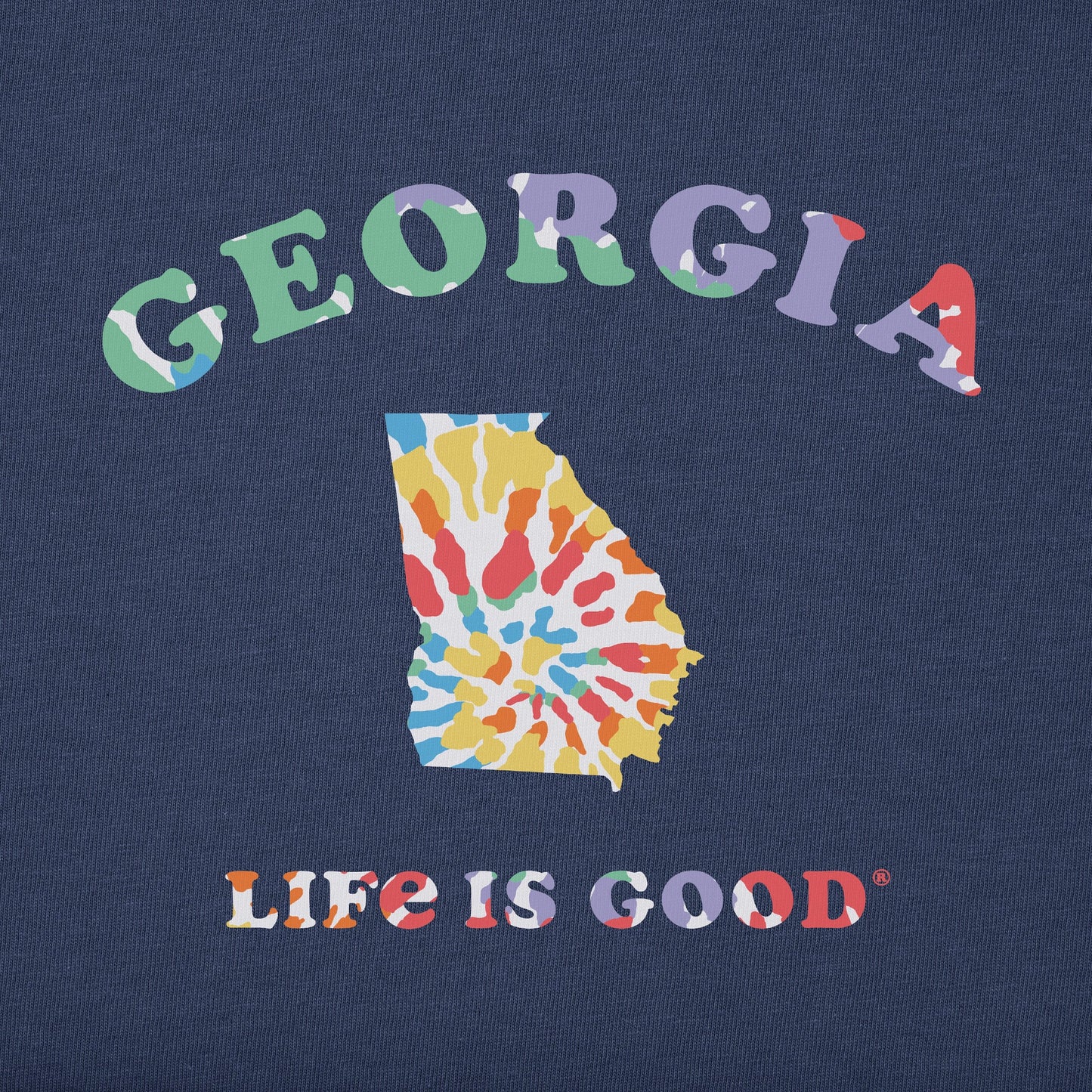 Men's Tie Dye Georgia Short Sleeve Crusher Tee