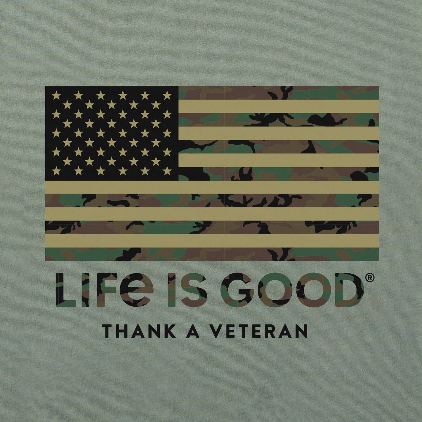 Men's Thank a Veteran Long Sleeve Crusher Tee