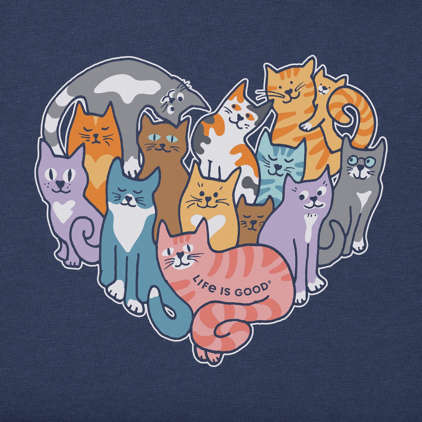 Women's Heart of Cats Simply True Fleece Crew