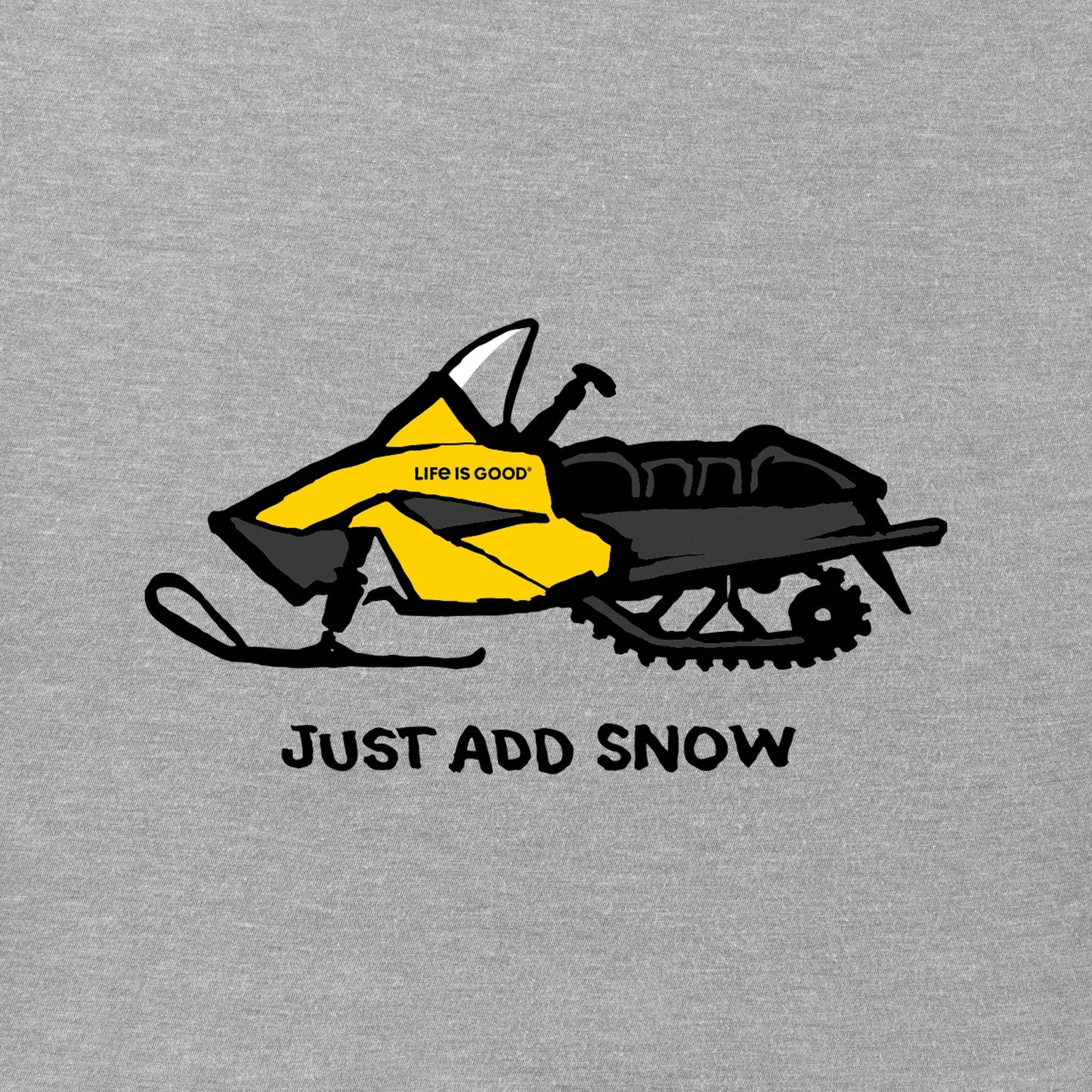 Men's Just Add Snow Snowmobile Long Sleeve Crusher Tee