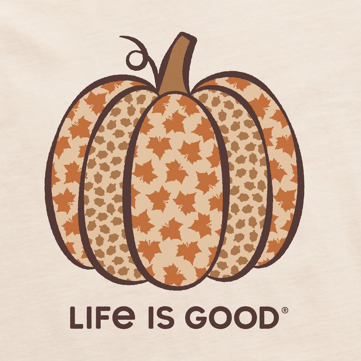 Women's Fall Pattern Pumpkin Short Sleeve Crusher Vee