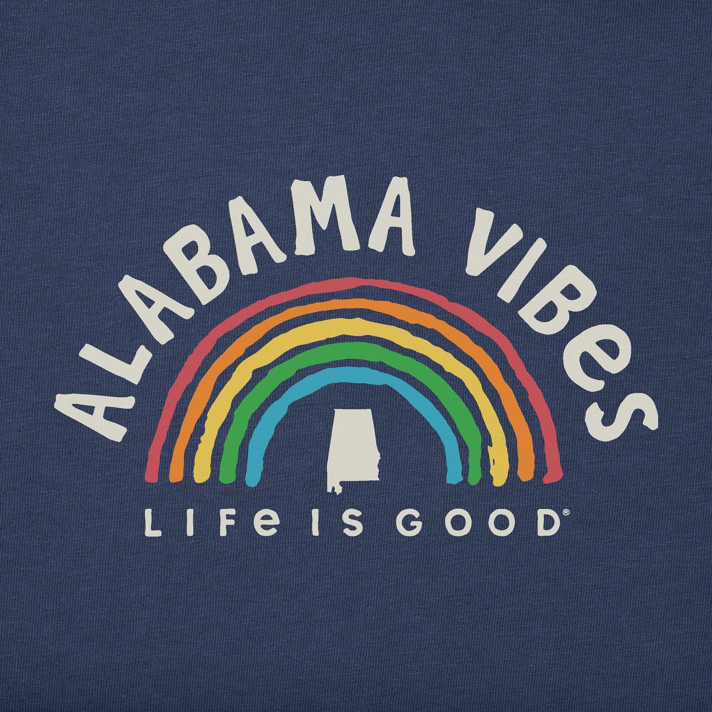 Men's Alabama Rainbow Vibes Short Sleeve Crusher Tee