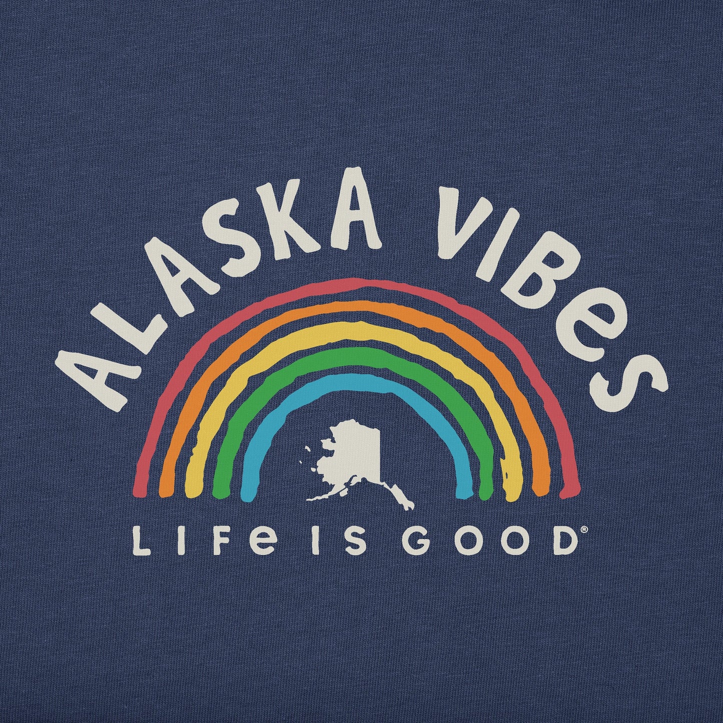 Men's Alaska Rainbow Vibes Short Sleeve Crusher Tee