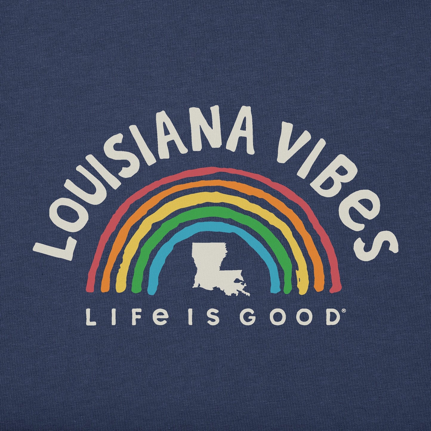 Men's Louisiana Rainbow Vibes Short Sleeve Crusher Tee