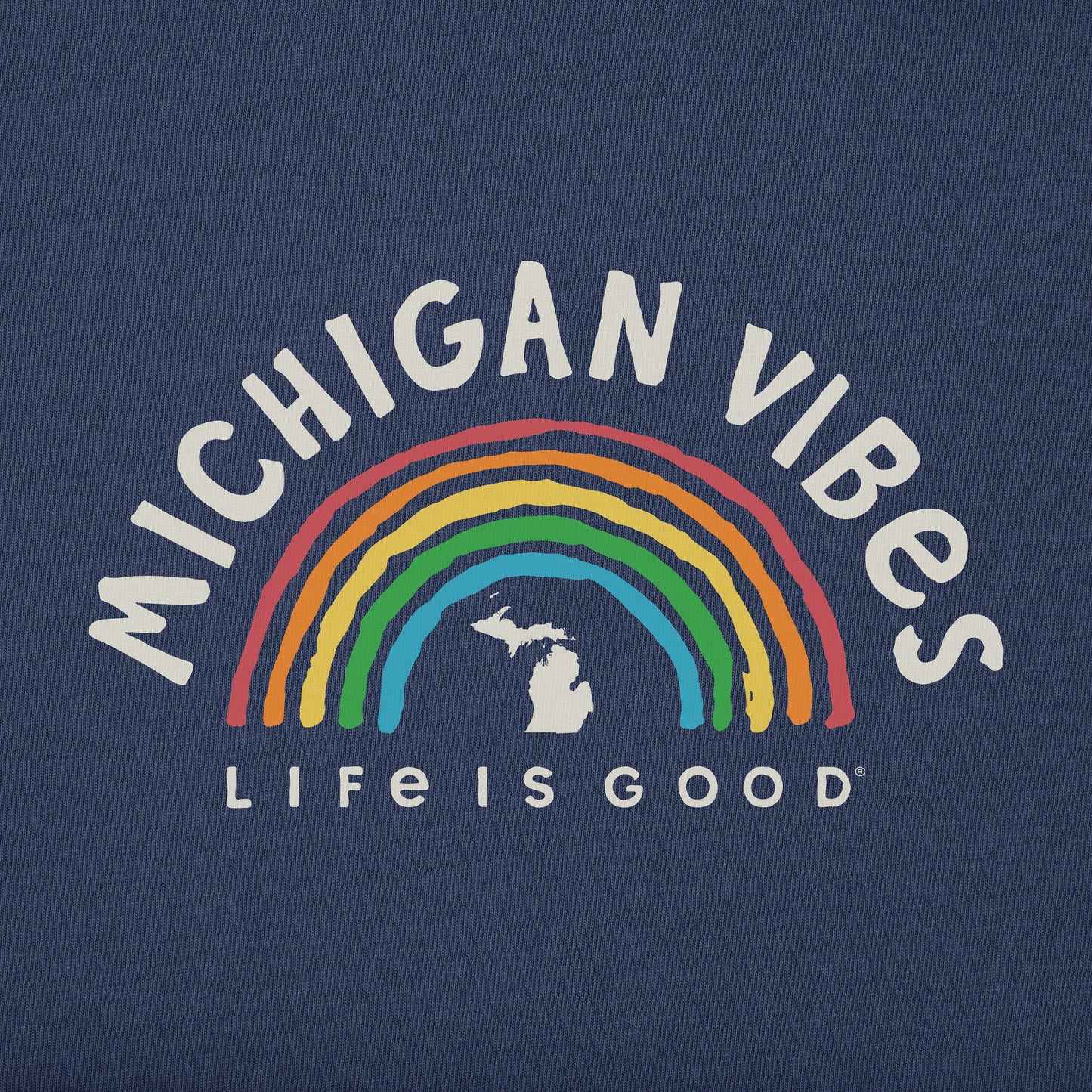 Men's Michigan Rainbow Vibes Short Sleeve Crusher Tee