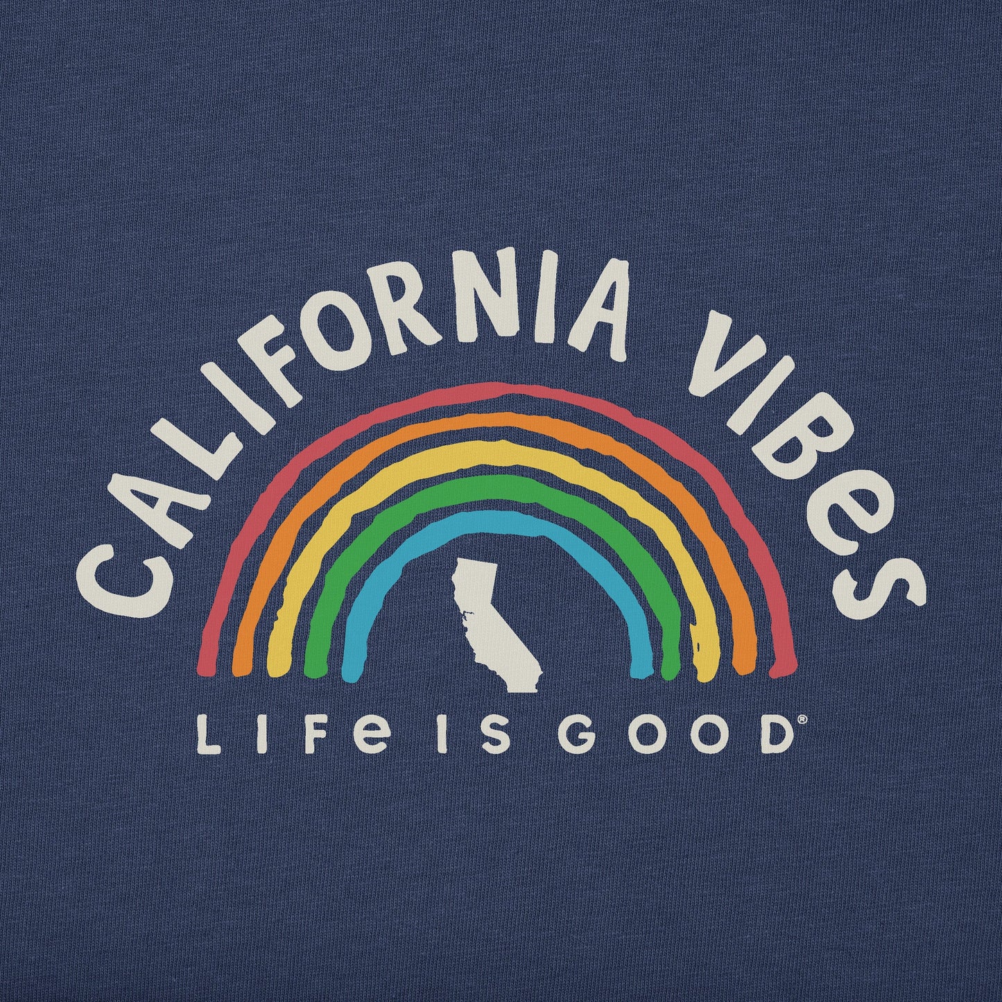 Women's California Rainbow Vibes Short Sleeve Crusher Tee