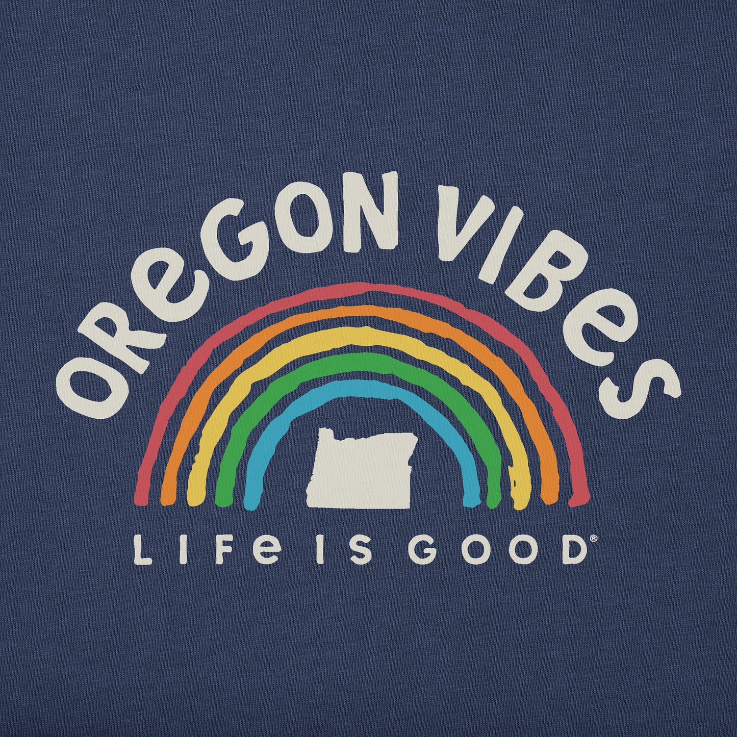 Men's Oregon Rainbow Vibes Short Sleeve Crusher Tee