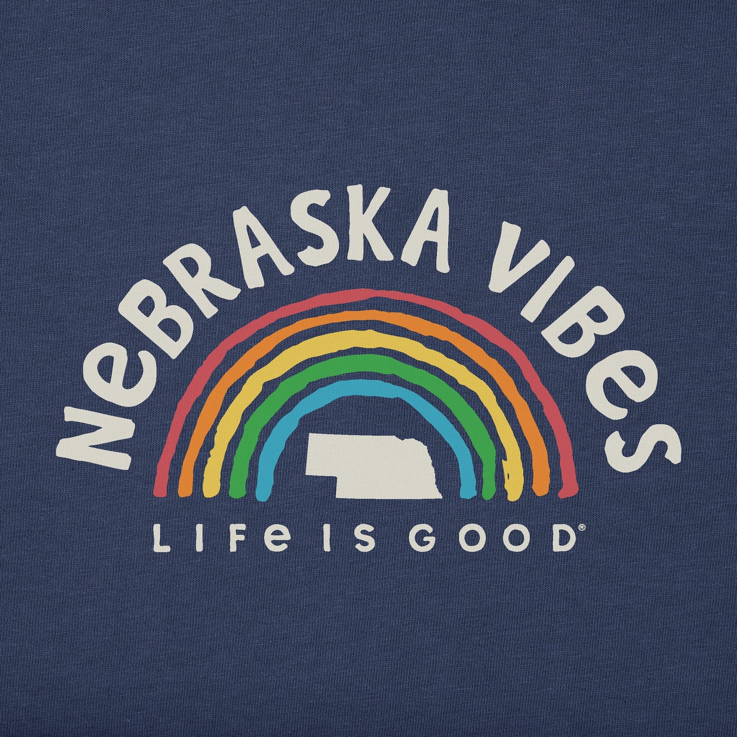 Women's Nebraska Rainbow Vibes Short Sleeve Crusher Tee