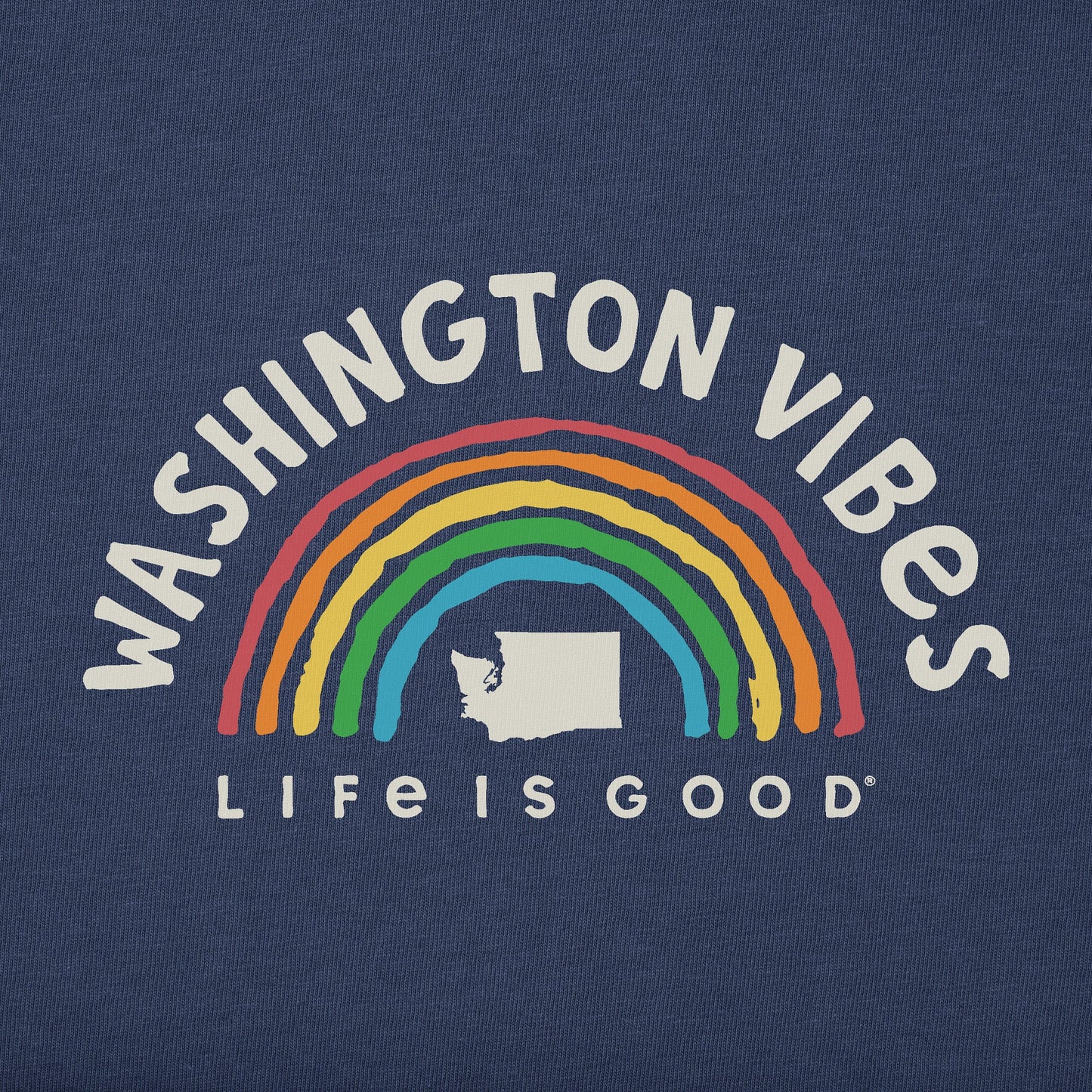 Women's Washington Rainbow Vibes Short Sleeve Crusher Tee