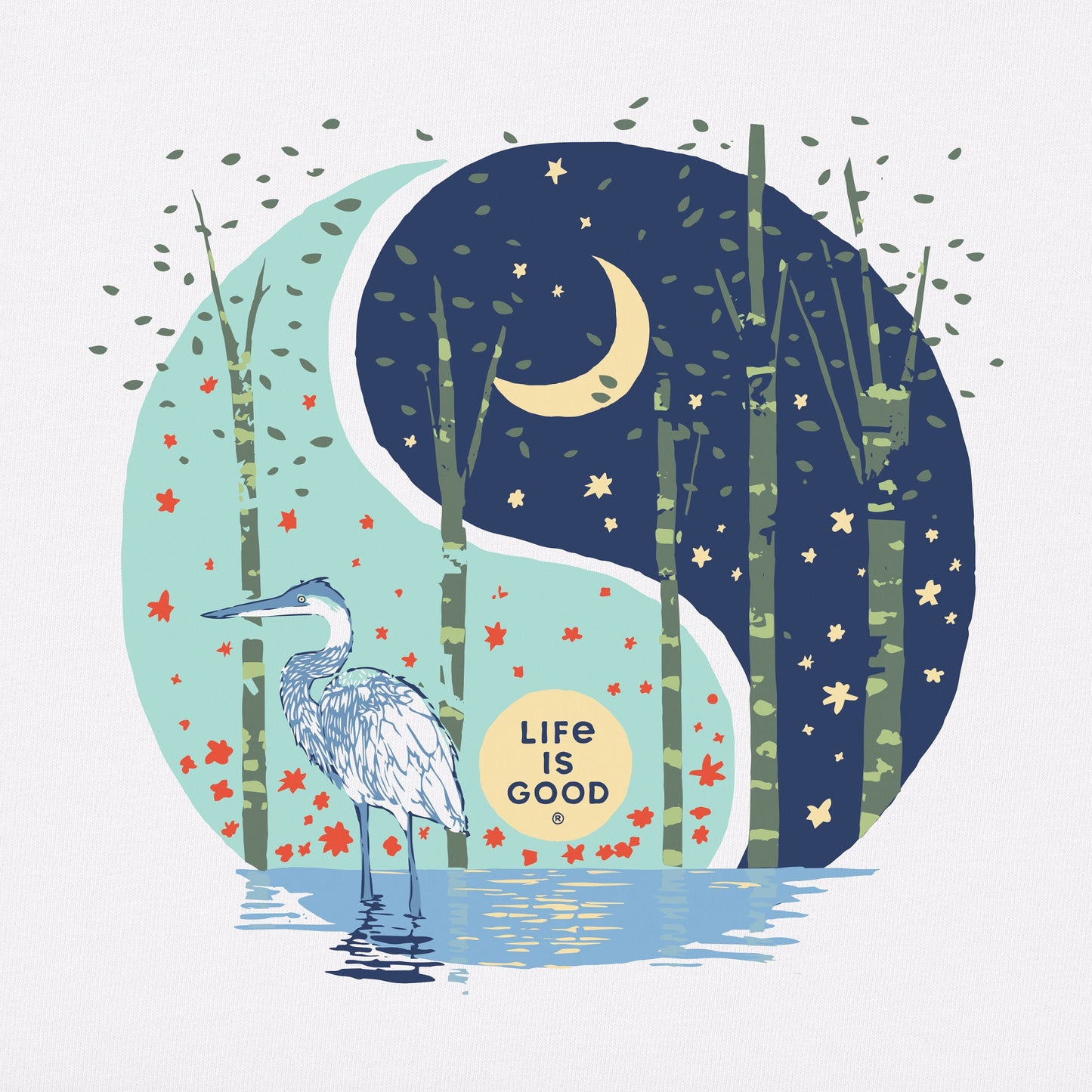 Women's Celestial Yin Yang Short Sleeve Crusher Vee