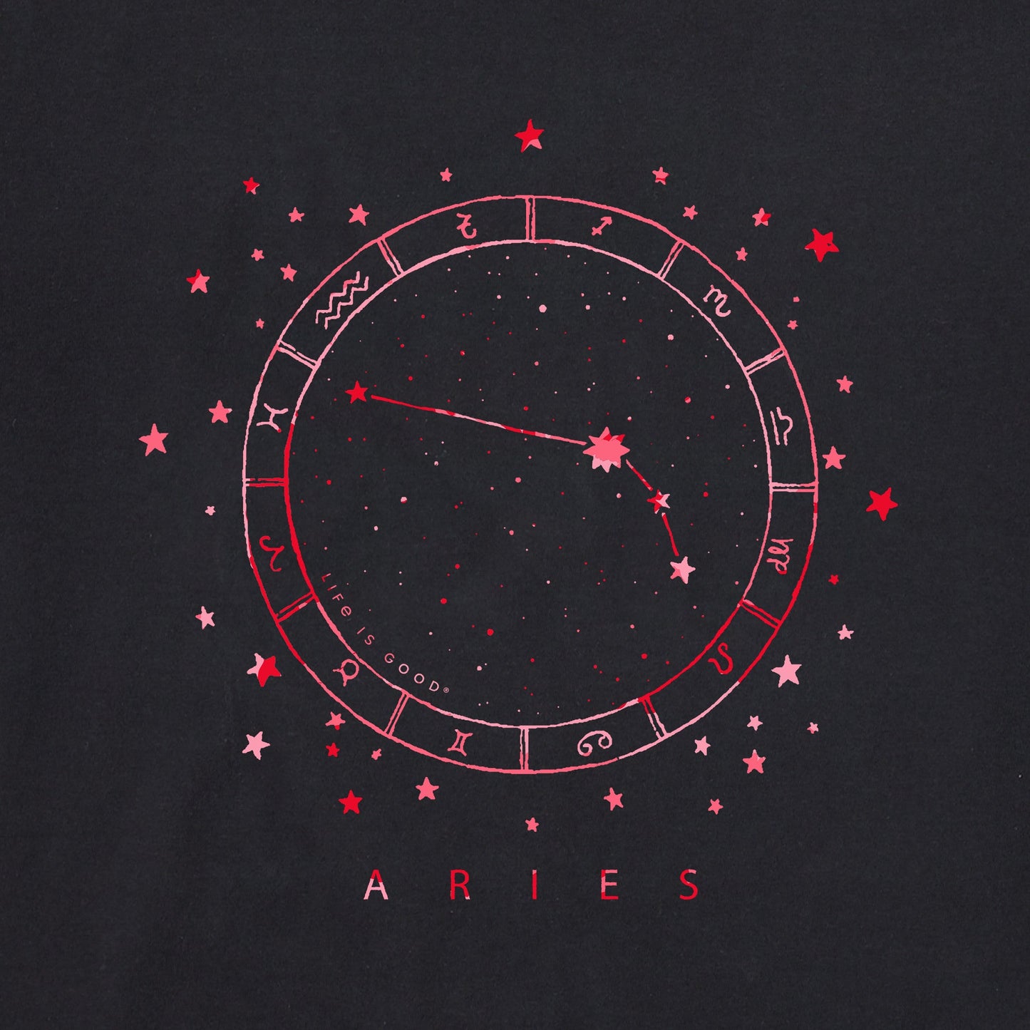 Women's Zodiac Constellation Aries Short Sleeve Crusher Tee
