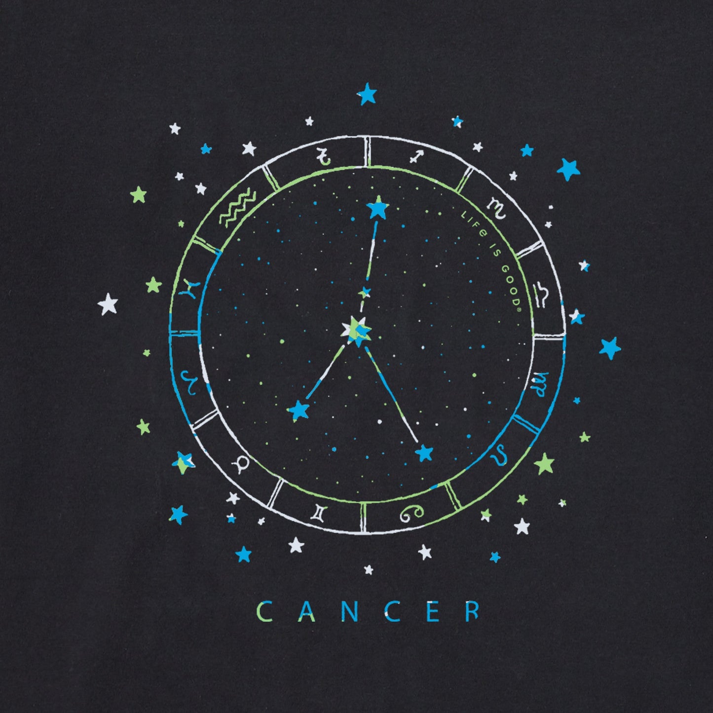 Men's Zodiac Constellation Cancer Short Sleeve Crusher Tee