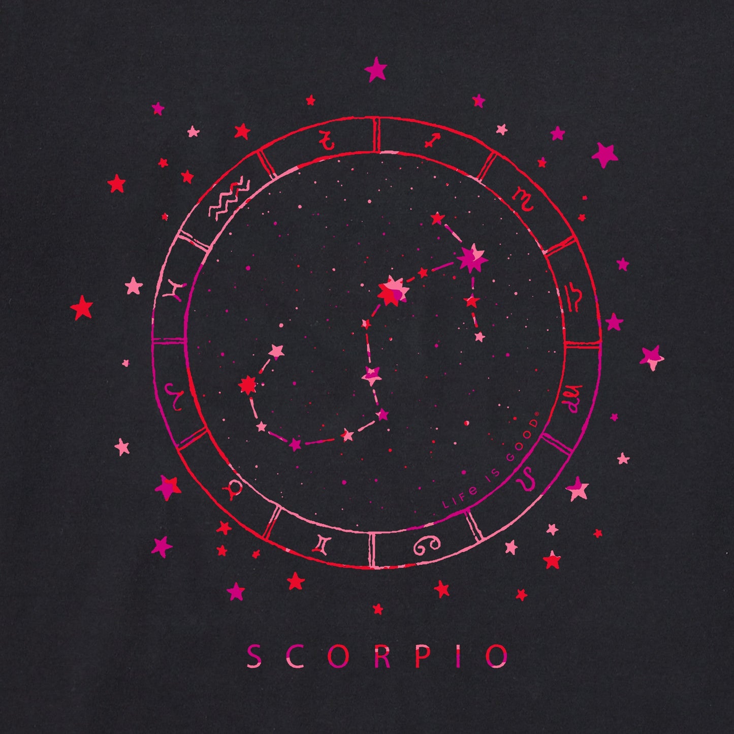 Women's Zodiac Constellation Scorpio Short Sleeve Crusher Tee
