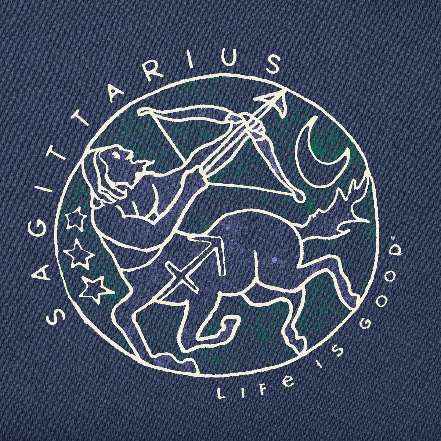 Men's Trippy Sagittarius Short Sleeve Crusher Tee