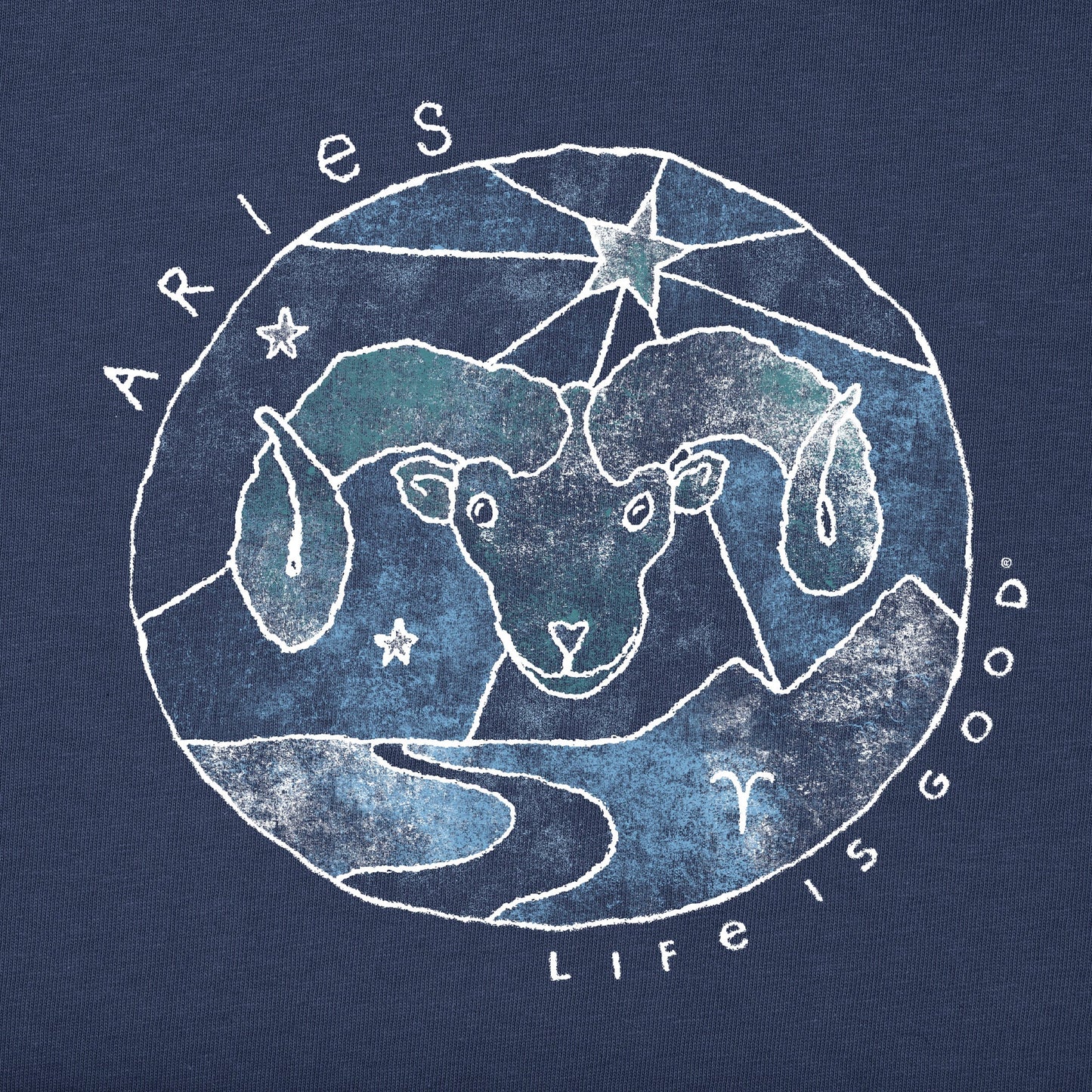 Men's Trippy Aries Short Sleeve Crusher Tee