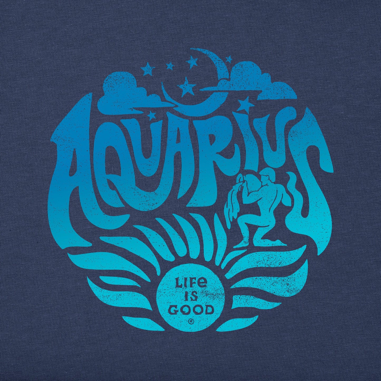 Men's Aquarius Zodiac Vibes Short Sleeve Crusher Tee