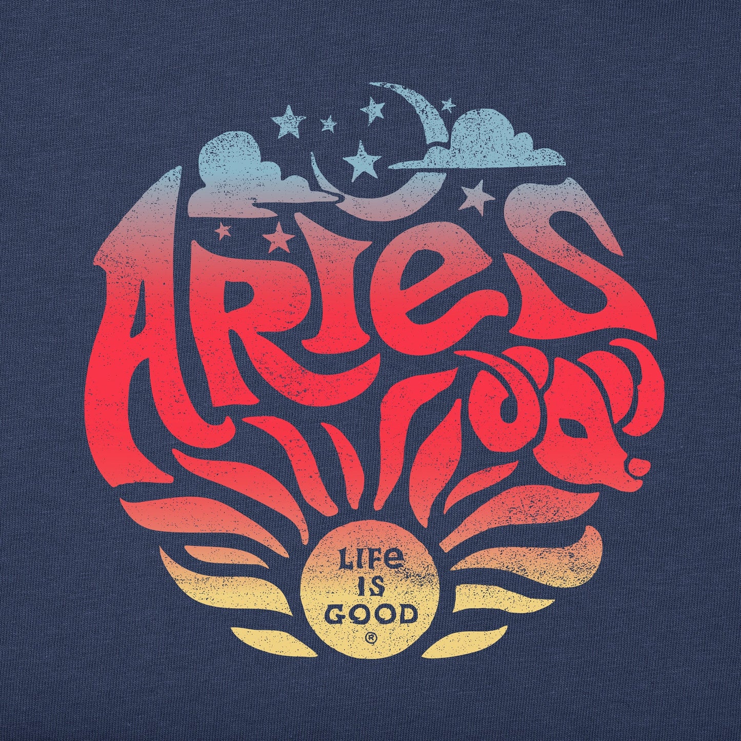 Men's Aries Zodiac Vibes Short Sleeve Crusher Tee