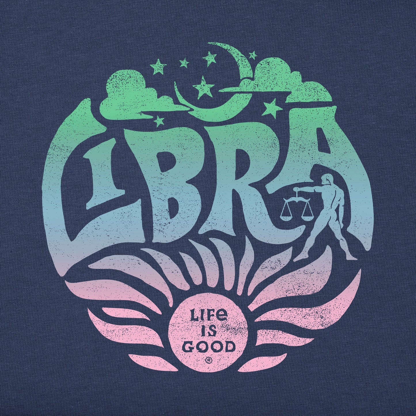Men's Libra Zodiac Vibes Short Sleeve Crusher Tee