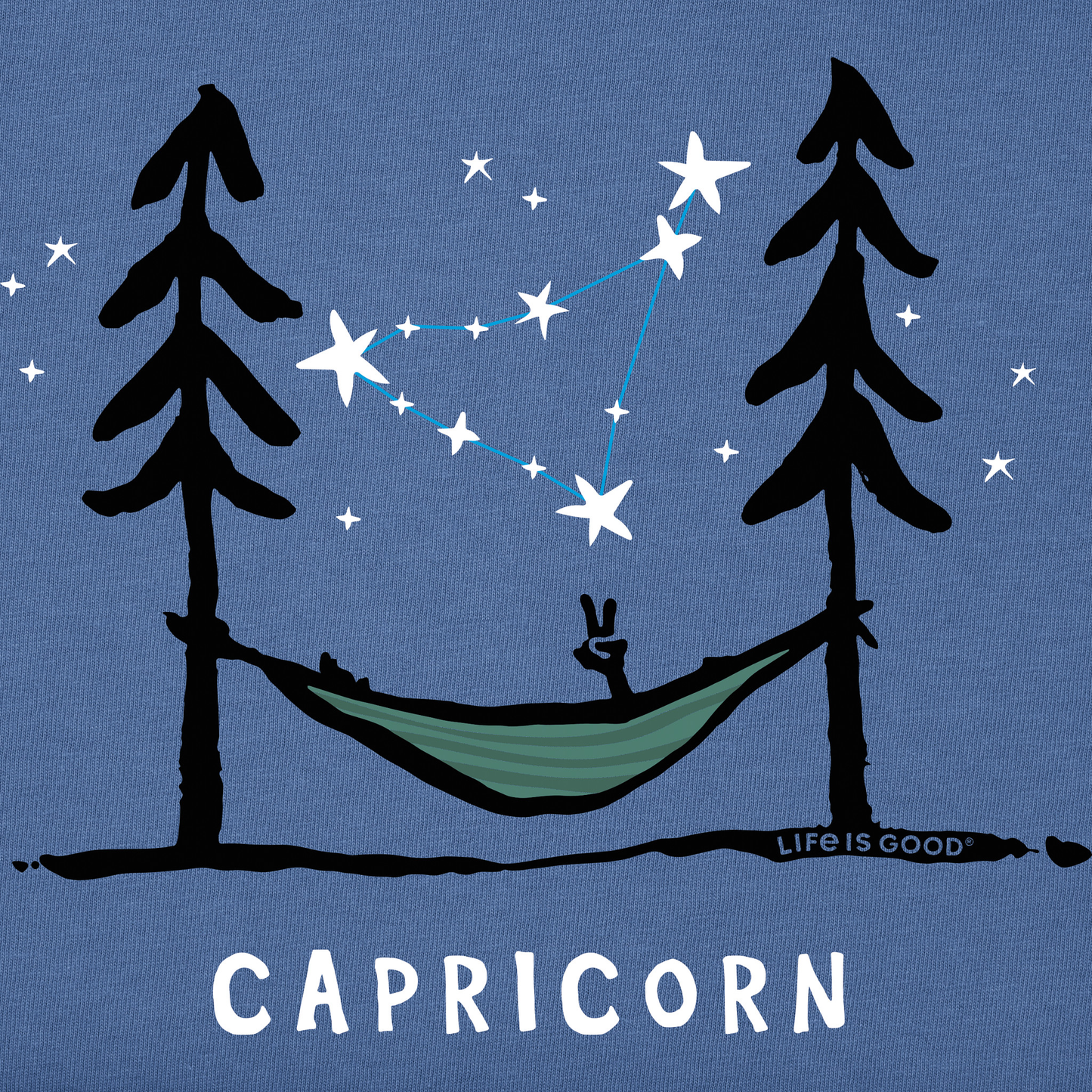 Men's Zodiac Hammock Capricorn Short Sleeve Crusher Tee