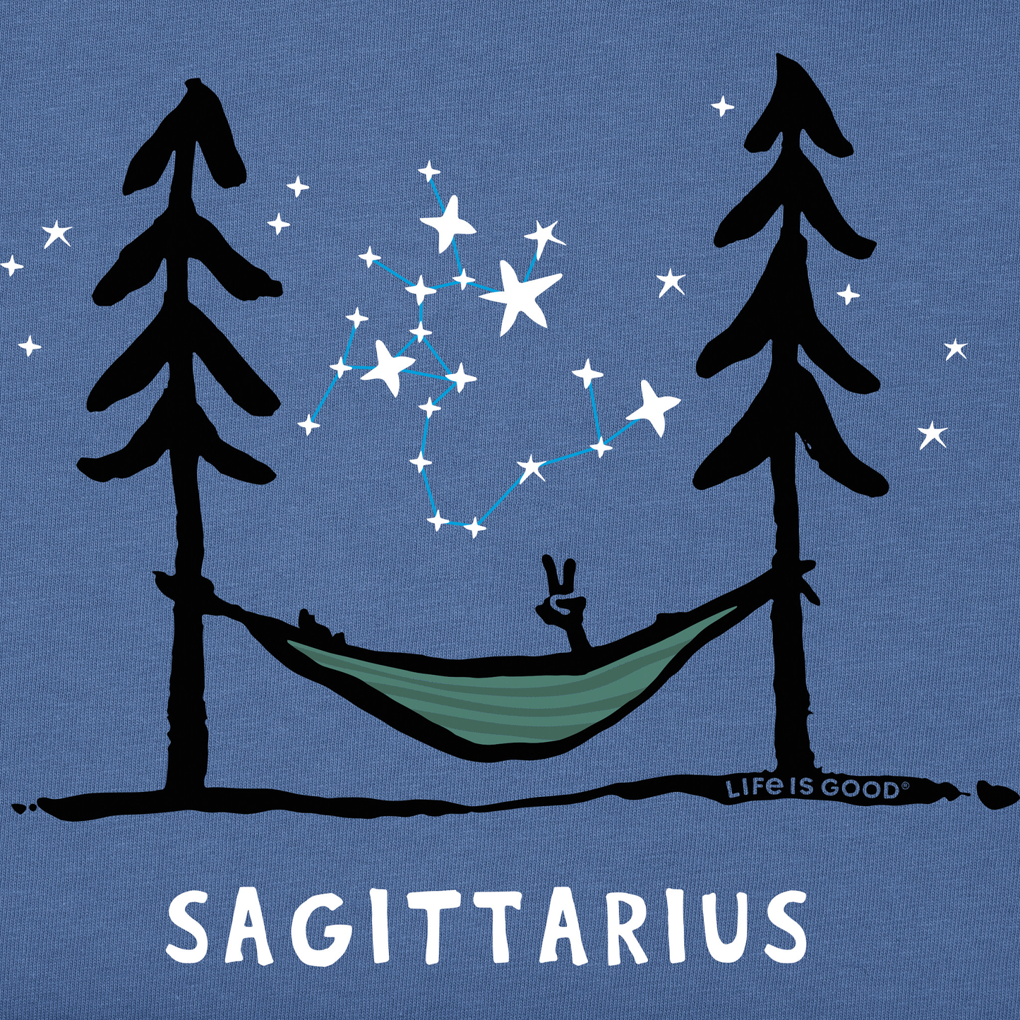 Men's Zodiac Hammock Sagittarius Short Sleeve Crusher Tee